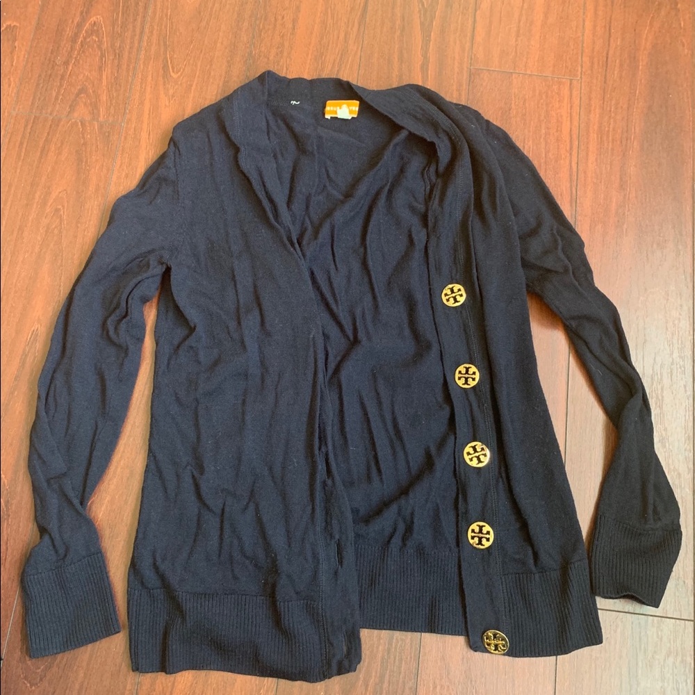 Tory Burch cardigan sweater with logo button